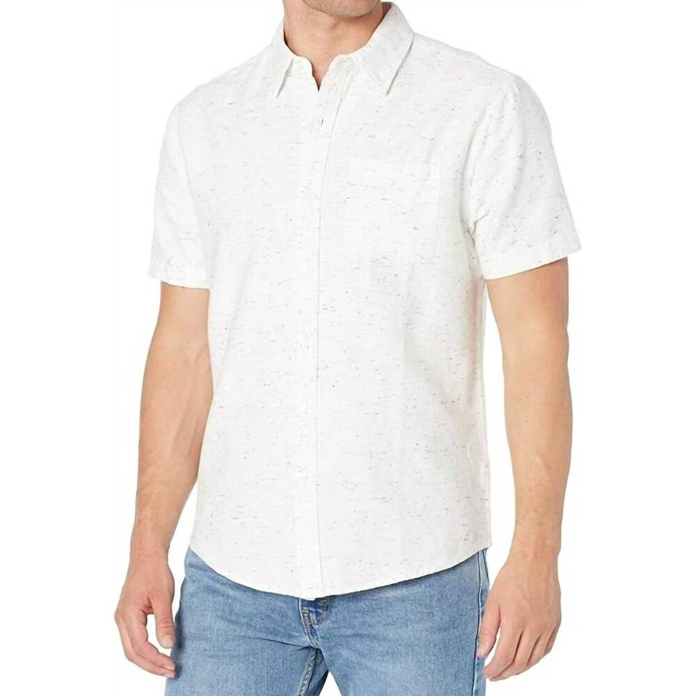 NEW THE NORMAL BRAND freshwater button up shirt in white